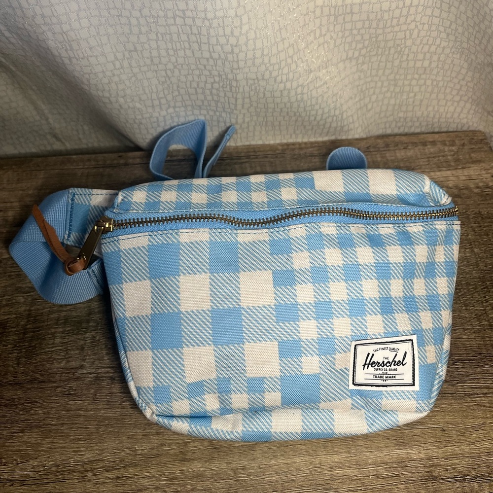 Herschel Blue Checkered bum Bag